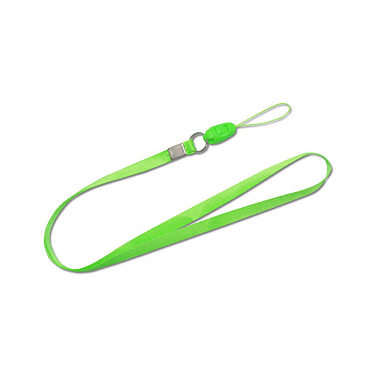 REIKO LONG LANYARD STRAP CLIP IN GREEN